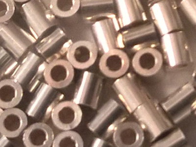 crimping bead medium 1.2mm, silver, 100 pcs