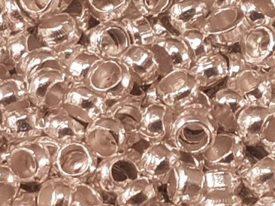 crimping bead 1.1mm, silver plated, 200 pcs