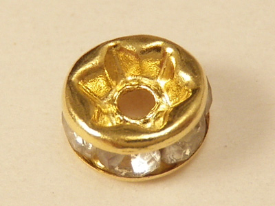 finding rhinestone 5x2.5mm, brass gold plated