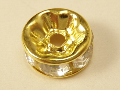finding rhinestone 8x3.5mm, brass gold plated