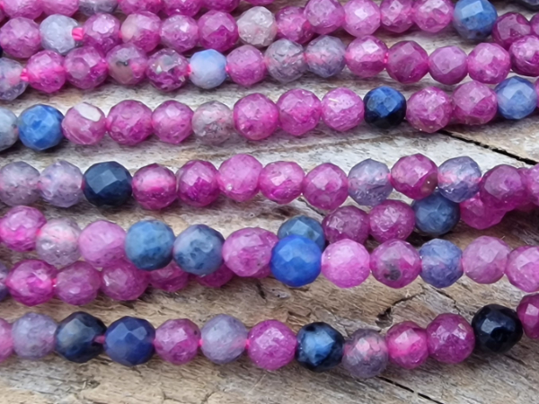 sapphire necklace facettiert multicolor 2mm