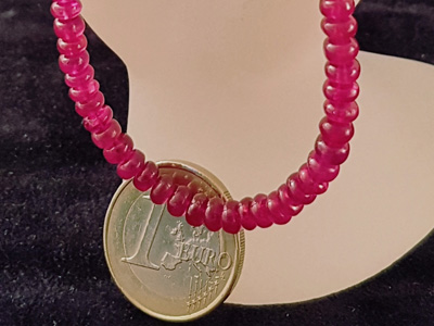 ruby necklace 4-5mm/45cm