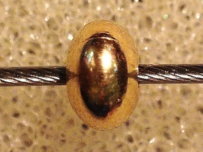finding, bead 3x2mm, goldfilled
