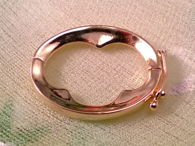 clasp 23x18mm silver goldplated