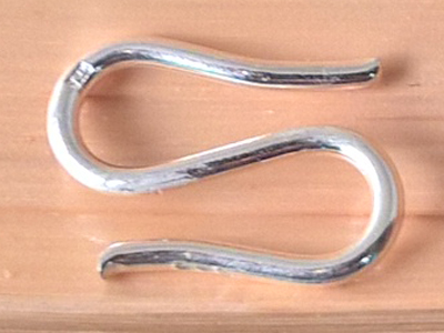 hook clasp 12mm silver