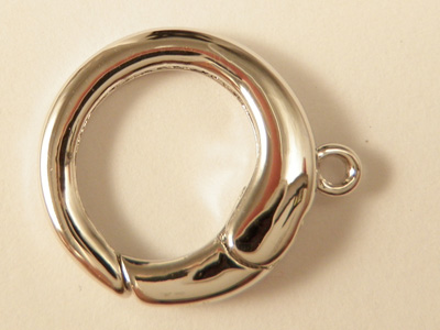 clasp 14mm silver rhodium plated