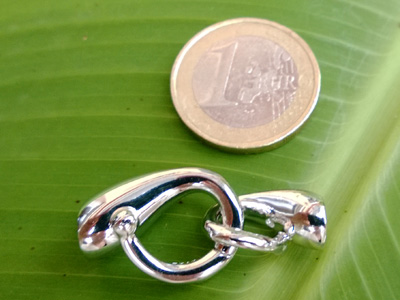 clasp 16x34mm silver rhodium plated