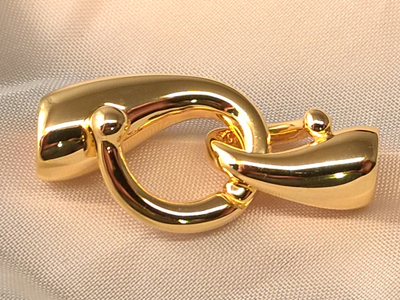 clasp 16x34mm silver gold plated