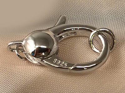 clasp 22mm silver rhodium plated