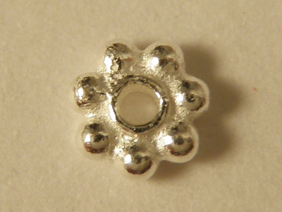 Zwischenteil, Blume 4x1.3mm, Silber