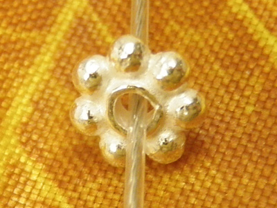 Zwischenteil, Blume 5x1.5mm, Silber
