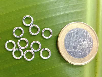 jumpring 6mm (10 pcs), brass silver plated