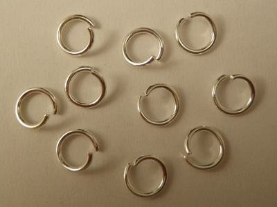 jumpring 10mm (10 pcs), brass silver plated