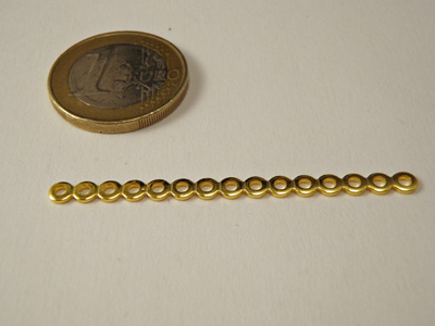 separator 15-eye, brass gold plated