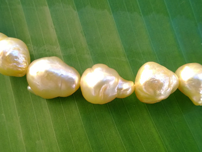 southseapearl necklace gold strand 9-11mm