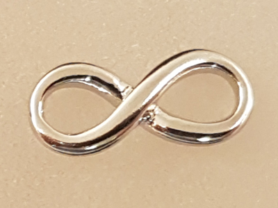 finding-link Infinity 14mm, brass rhodium color
