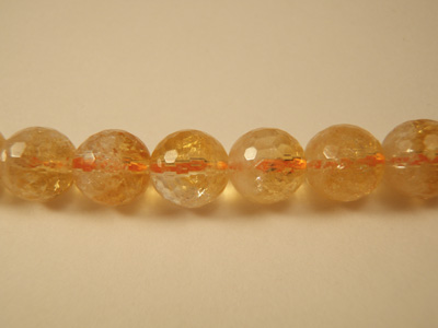 citrin necklace faceted 8mm