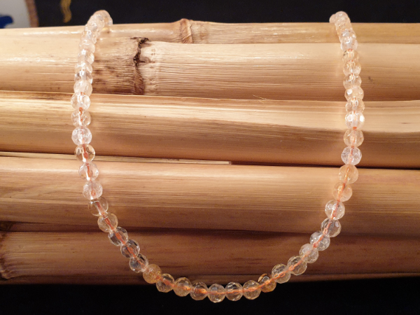 citrin necklace faceted 5mm