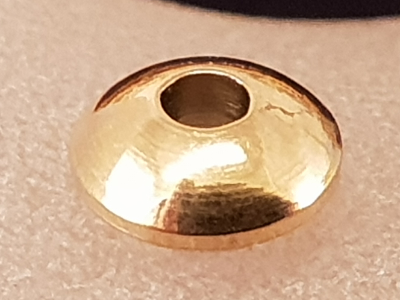 finding spacer 6x3mm, stainless steel gold