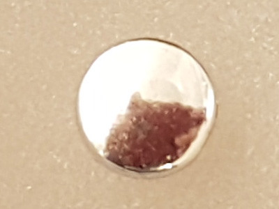 finding 6x3mm, metal silver color