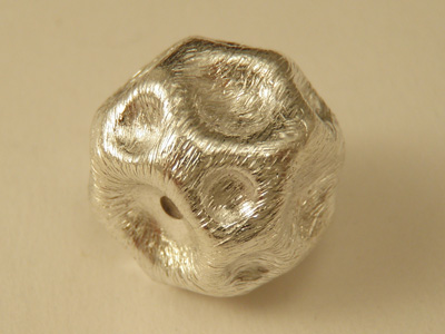 finding, cube 16x12mm, silver