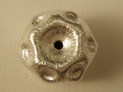 finding, cube 16x12mm, silver