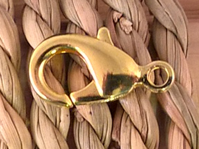 clasp 15mm brass gold plated