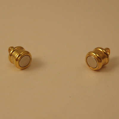 magnetic clasp 6x10mm gold plated, glued