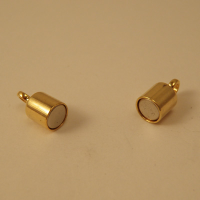 magnetic clasp 4x4mm gold plated, glued