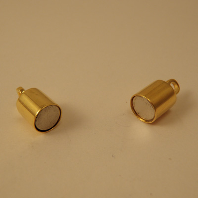 magnetic clasp 5x5mm gold plated, glued