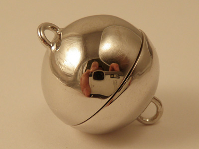 Magnetschliesse 16mm Silber rhodiniert, geschlossen