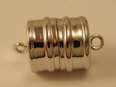 magnetic clasp 10x15mm Silver rhodium plated, glued