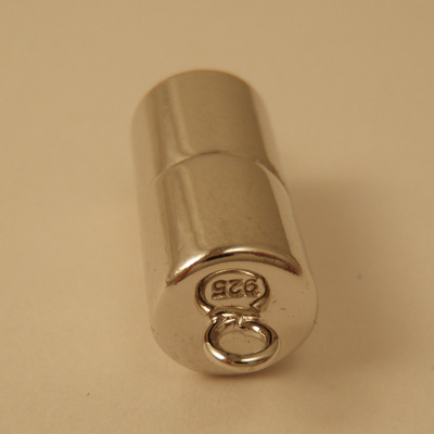 Magnetschliesse 7x20mm Silber rhodiniert, geklebt