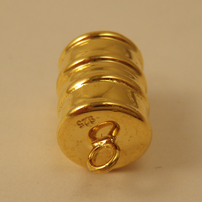 Magnetschliesse 8x16mm Silber vergoldet, geklebt