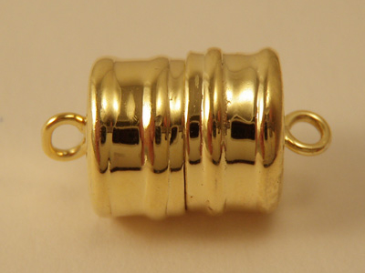 Magnetschliesse 10x16mm Silber vergoldet, geklebt