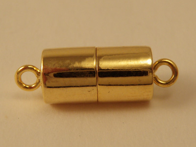 magnetic clasp 06x17mm Silver gold plated, glued