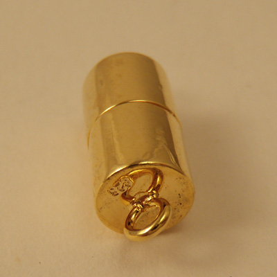 Magnetschliesse 7x20mm Silber vergoldet, geklebt