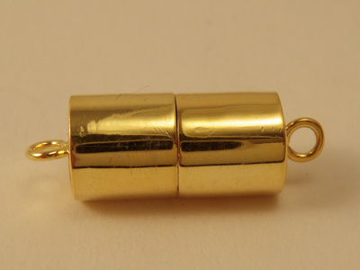 magnetic clasp 7x20mm Silver gold plated, glued