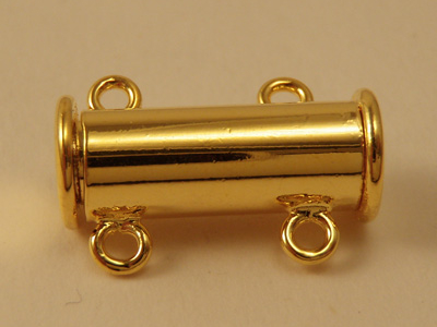 Magnetschliesse 5x16mm vergoldet, 2-reihig
