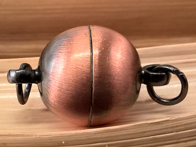 Magnetschliesse 12mm Farbe Kupfer, geklebt
