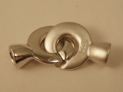 clasp 15x32mm silver rhodium plated