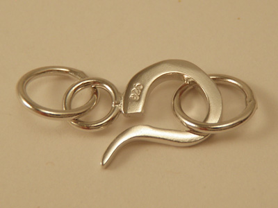 hook clasp 26mm silver