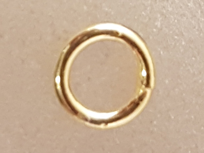 Ring 5mm, geschlossen, Silber vergoldet