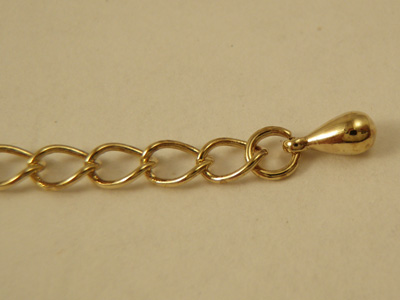 extention chain 55mm, brass gold plated