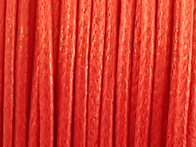 gewachste Baumwollkordel, rot, 1.0mm/20m