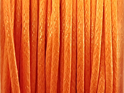 gewachste Baumwollkordel, orange, 1.0mm/20m