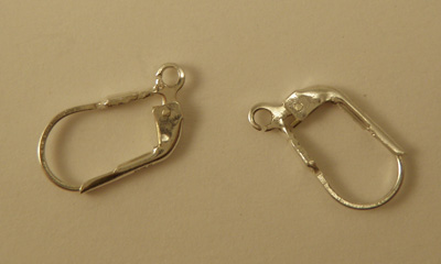 2 pcs earring 9x16mm, silver