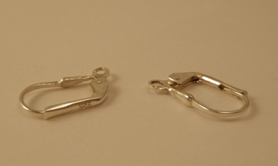 2 pcs earring 9x16mm, silver