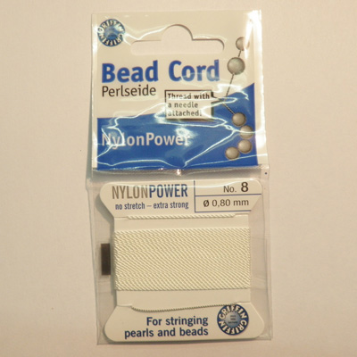 Bead cord white no.6 (d=0.70mm)