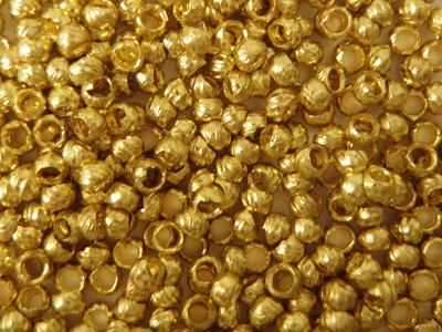 crimping bead 1.2mm, gold plated, 180 pcs